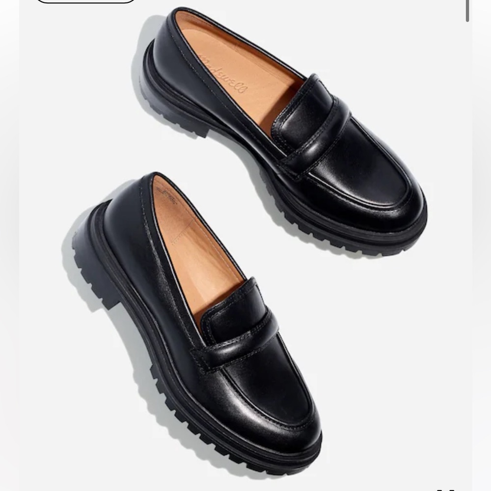 Madewell The Bradley Lugsole Loafer in Leather, EUC!